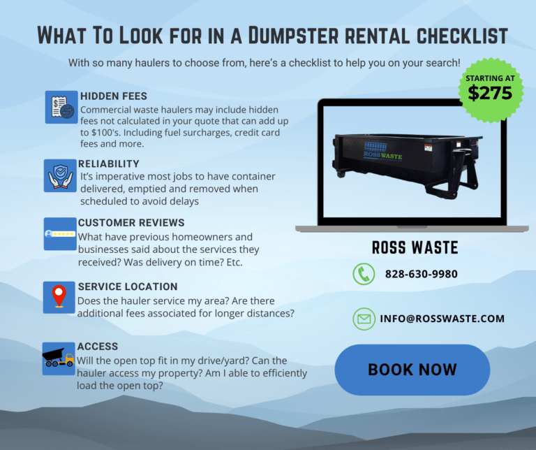 Dumpster Rental checklist